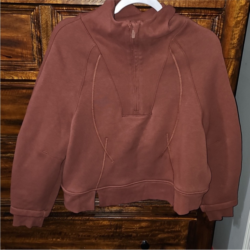 Lululemon Plush Fleece Funnel-Neck Hlaf Zip, Asia Design Sz 2 ANCP
